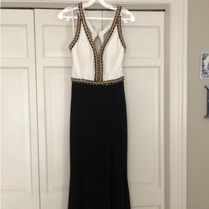 Mac Duggal Black and White Gown